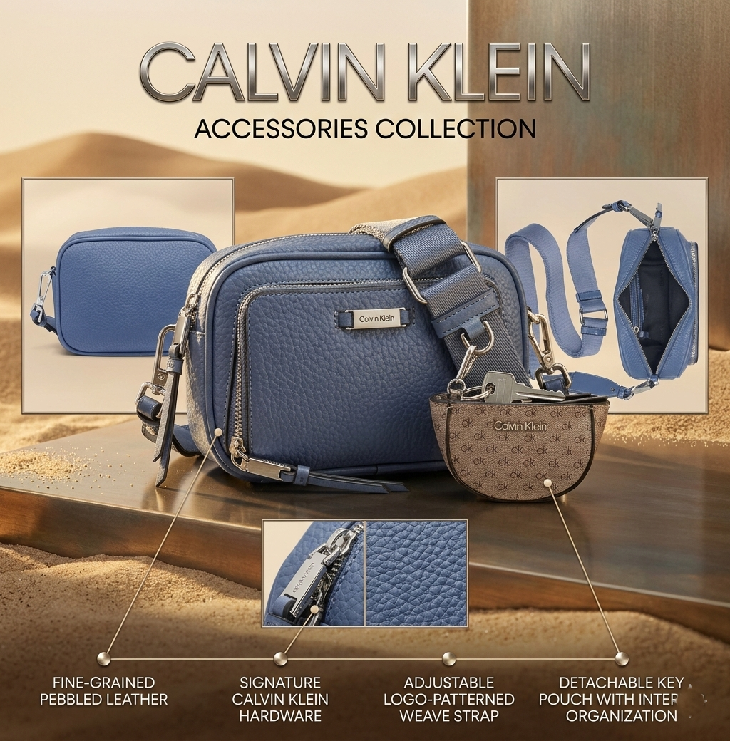 Calvin Klein womens Zulle Organizational Camera Bag Crossbody