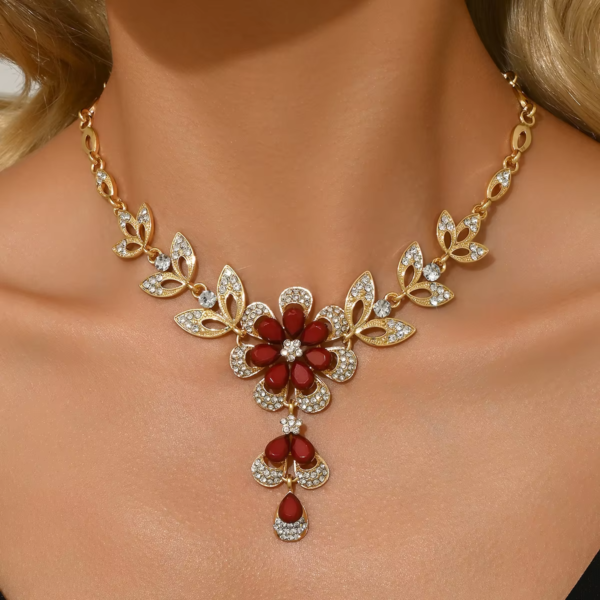 1PC Women's Fashion Flower Design Necklace Jewelry Suitable for Date, Party, Festival Gift
